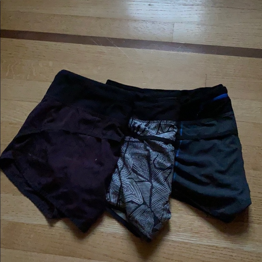 BUNDLE! 3 pairs of size 8 lululemon shorts